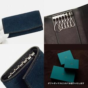キーケース 本藍染 エレファント 本革 手縫い