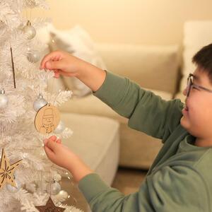 【ウォールナット】天然木のクリスマスオーナメントセット 6種類  木製 クリスマスツリー TONARINO