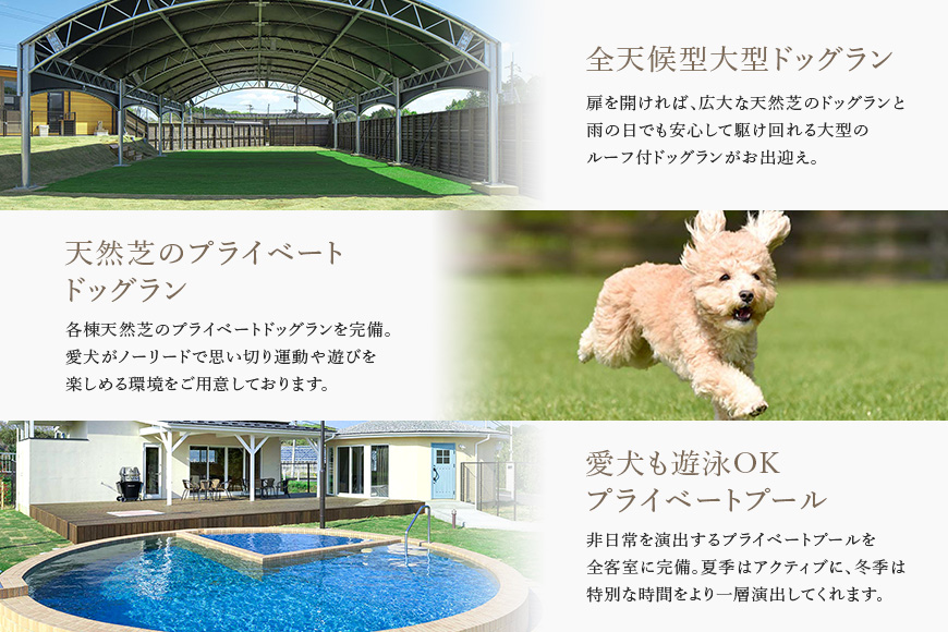 グランデ プライベート ドッグリゾート常陸宿泊券 5,000円×5枚（平日限定） 72-B