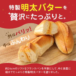 【定期便／年6回／隔月お届け】明太子屋がこだわった博多明太フランス　5本セット定期便【海千】_HB0005
