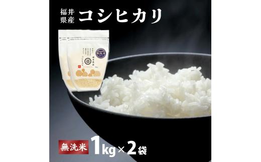 【定期便6回】福井県産 コシヒカリ 無洗米 2kg（1kg×2）＜令和7年産 / 数量限定 ＞【米 コメ お米 精米 白米 無洗米 玄米 ご飯 飯 こしひかり ブランド米 国産】[095-t06-a213]