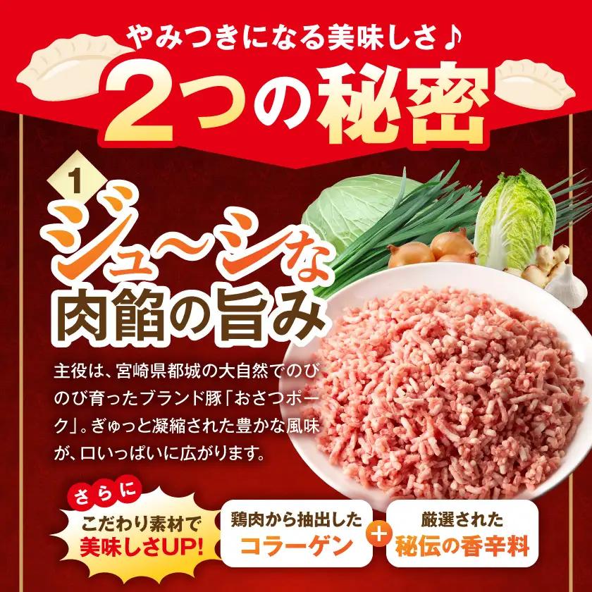 「おさつポーク」使用!肉汁あふれる肉餃子80個〔12-14-001-80〕_(都城市) ブランド豚 冷凍 常備菜