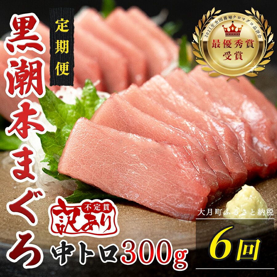 【ふるさと納税】 訳あり 不定貫 定期便 6回 国産 養殖本マグロ 中トロ 毎回300g×6回 黒潮本まぐろ 最優秀賞受賞 6ヶ月 6か月 半年 柵 刺身用 本マグロ 本鮪 鮪 まぐろ お刺身 さしみ トロ 海鮮丼 漬け丼 手巻き寿司 まぐろ丼 9万円