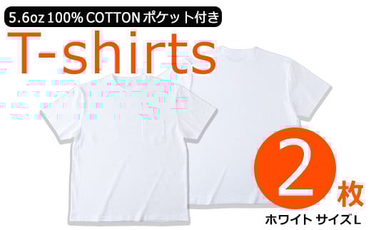 ＜数量限定＞ 肌にやさしい！5.6oz天竺コットン100％Tシャツ(2枚・Lサイズ)【m35-01-L】【スポーツライフスタイルラボ】