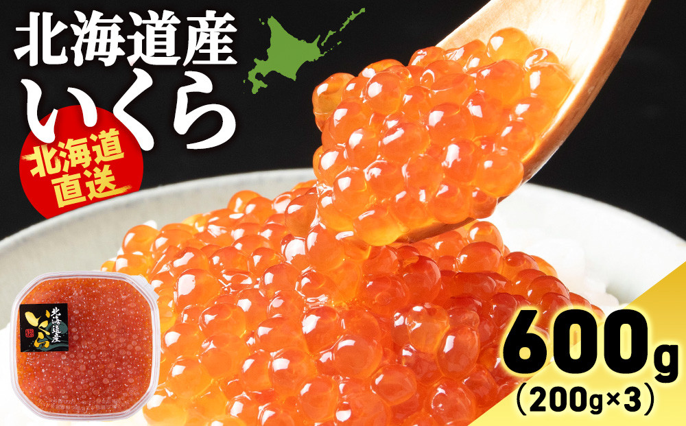 
            いくら醤油漬け200g×3パック 600g〈小田切水産〉 いくら 醤油漬け 北海道 小分け
          