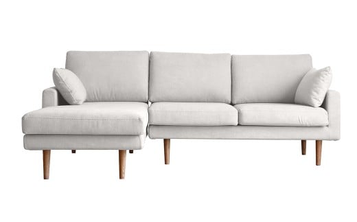 【ダークグレー】 高野木工 LEO SOFA レオソファ カウチタイプ シェーズロング （左肘） + 2人掛け （右肘） ウォルナット脚 【5年保証】 ソファ カウチソファ シェーズロングソファ インテリア 家具 九州 福岡県 筑後市