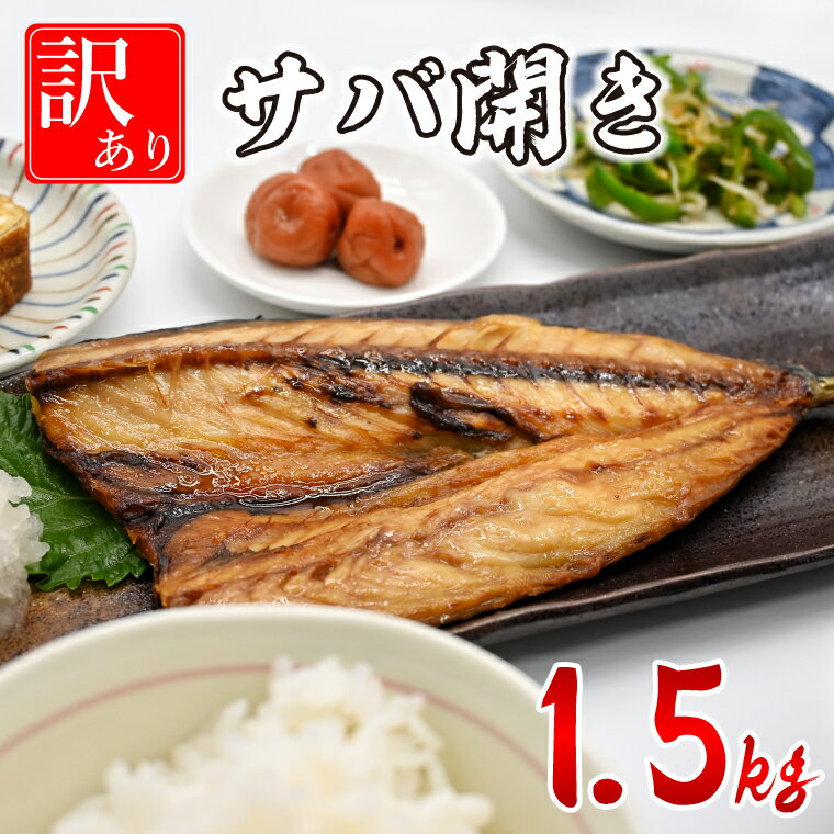 【ふるさと納税】サバ 開き 訳あり 1.5kg 箱詰め ノルウェー産 規格外 鯖 業務用 不揃い 傷 わけあり 半身 大洗町 大洗 魚 さかな 魚介類 冷凍 工場直送