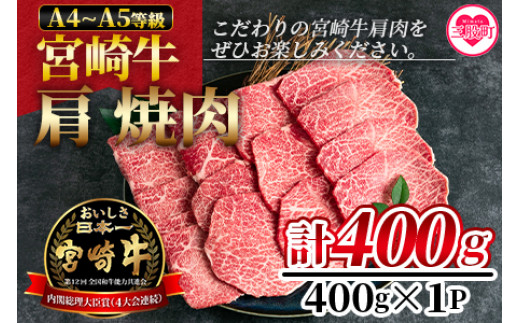 宮崎牛肩焼肉：400g×1P