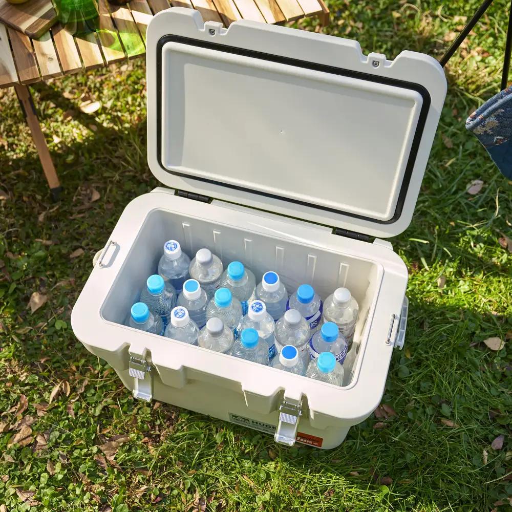 ☆リニューアル☆クーラーボックス ＨＵＧＥＬ 真空断熱クーラーボックス 20L VITC-20R ホワイトアッシュ 大容量 6面真空断熱パネル 真空断熱 高保冷 アウトドア キャンプ BBQ 釣り ス