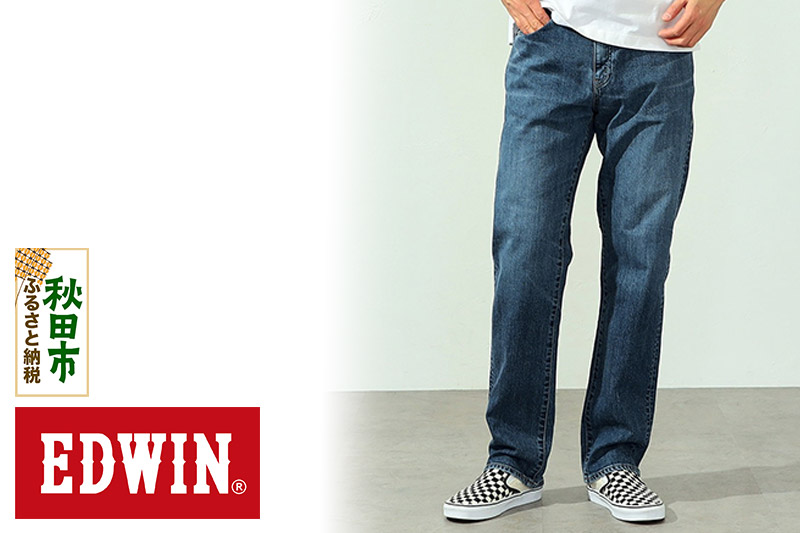 EDWIN 503 レギュラーストレートパンツ MENS【28インチ・中色ブルー3】E50313-146-28