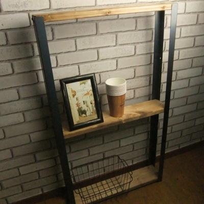 ふるさと納税 守口市 無垢材　収納シェルフ　ロングタイプ