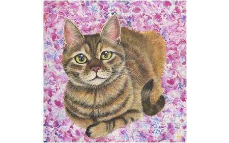 猫作家福嶋吾然有が描く、猫のセミオーダー絵画 F8号サイズ 猫
