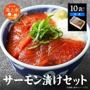 【ふるさと納税】 サーモン漬け丼セット 60g×10袋 計600g 訳アリ 訳あり 簡易包装 冷凍 時短 簡単調理 お手軽 小分け パック 個包装 一人暮らし 海鮮丼 海鮮 鮭 季節 魚 漬け 丼 魚介 おすすめ 送料無料 【西村魚屋】