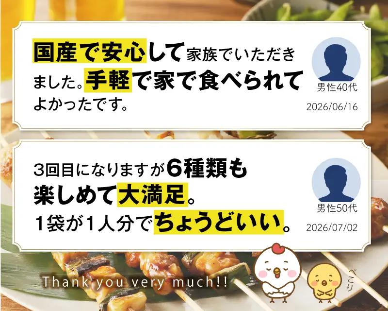 九州産 こだわりのやきとり ６種３６本 （約1㎏：タレなし） _U98-0007