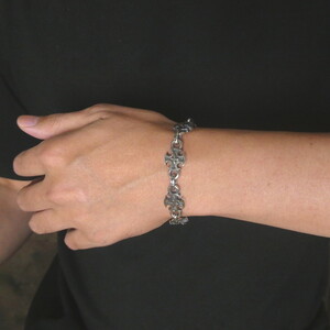 small iron cross bracelet スモール アイアン クロス ブレスレット ｜ 腕輪 シルバー アクセサリー 十字架 モチーフ 925 ブレス ハンドメイド ジュエリー アクセ ファ