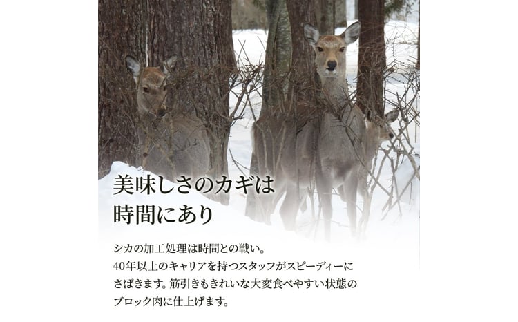 シカ肉 ロース・モモブロック（1kg以上） FKP9-001