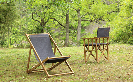 椅子 Deck Chair アウトドア デニム 木製 椅子