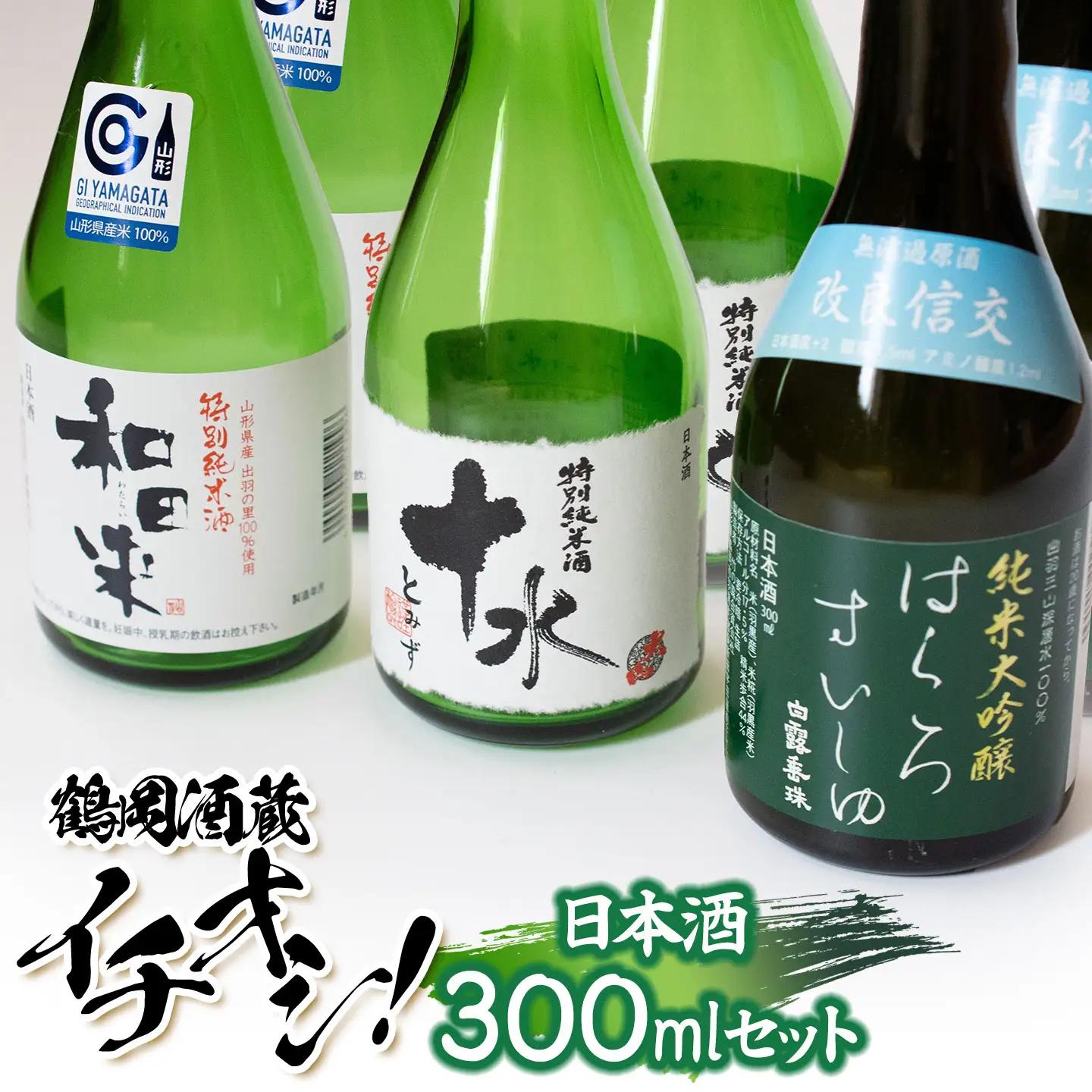 鶴岡酒蔵イチオシ　日本酒 300mlセット 【渡會本店・加藤嘉八郎酒造・竹の露】300ml×２本×3種類　山形県鶴岡市　K34-854　| 酒 お酒 地酒 飲み比べ 日本酒セット 地酒セット 和田来 