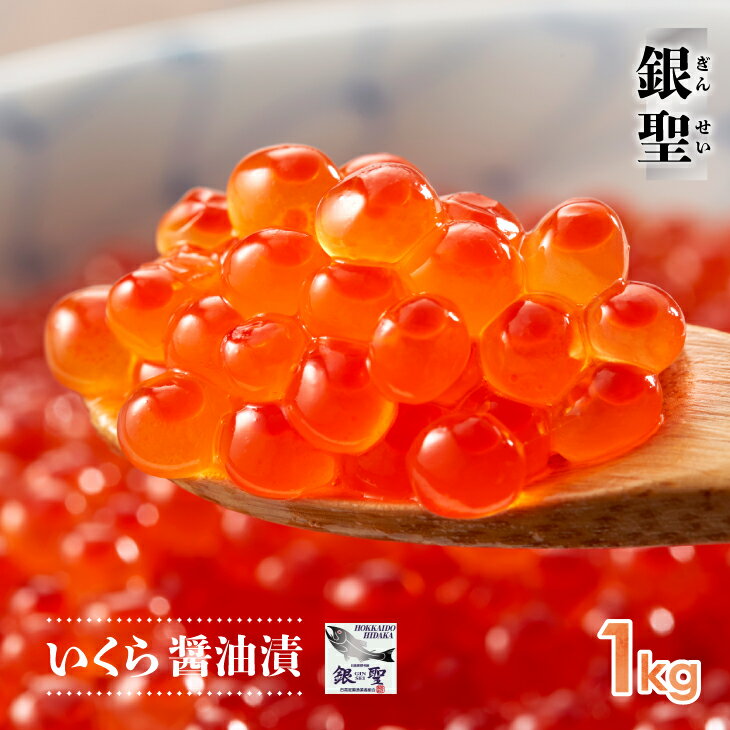 【ふるさと納税】前浜産 ブランド銀毛鮭(天然)「銀聖」いくら醤油漬(500g×2箱)[02-298] 北海道 浦河町 ふるさと納税 北海道産 北海道日高産 いくら いくら醤油漬 大容量 500g×2箱 1kg 送料無料