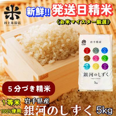 ふるさと納税 盛岡市 【毎月定期便】《特A7年連続受賞中》盛岡市産銀河のしずく【5分づき精米】5kg全2回