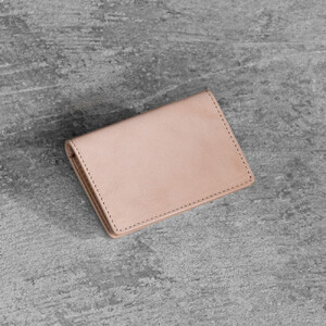 栃木レザー使用｜約50枚収納 本革名刺入れ｜Card holder 02｜タン｜minca（全7色）