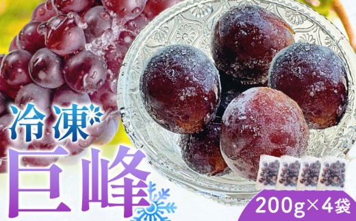 冷凍巨峰 200g×4袋 Farm&lab《30日以内に発送予定(土日祝除く）》 和歌山県 日高町 フルーツ ぶどう 巨峰 冷凍 和歌山県産