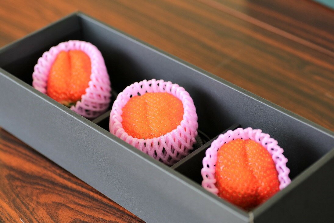 【ふるさと納税】いちご 玉城産 かおりの 3粒 フルーツ ストロベリー デザート ケーキ パーティー ギフト お祝い 香り 甘み 三重県 玉城町 東谷農園