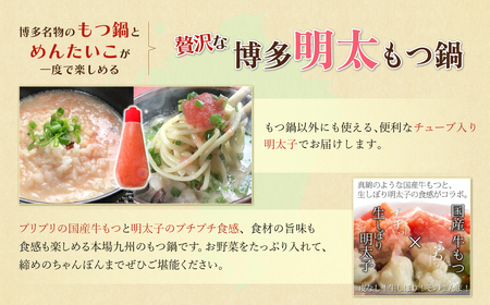 W69-06 おどろきっちん 博多明太もつ鍋セット(九州醤油仕立て)  4～6人前