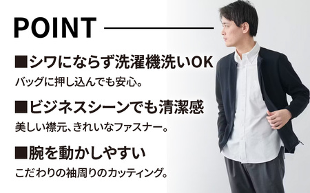 【ファクトリエ】エアーブルゾン ジップアップ（メンズ）カラー ブラック 6サイズ 展開※備考欄へ希望のサイズをご記入ください。 [D-182002] 