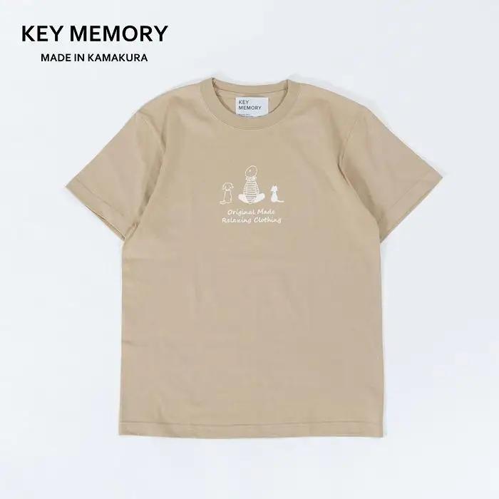 《1》【KEYMEMORY鎌倉】TIMEイラストTシャツBEIGE