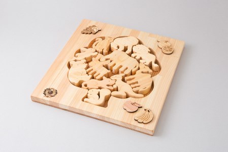 おもちゃ 陸パズル 名入れ可能｜木のおもちゃ