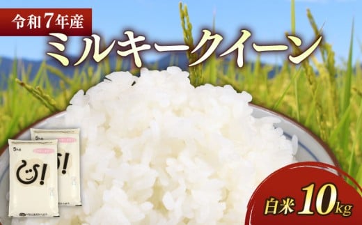 新米 令和7年 彦根産 ミルキークィーン 10kg（5kg×2袋） お米 白米 米 精米 こめ コメ おこめ ご飯 ごはん おすすめ 送料無料 滋賀 彦根 ひこね