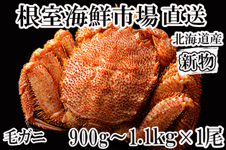 ＜12月8日決済分まで年内配送＞ボイル毛がに900g～1.1kg×1尾 D-11053