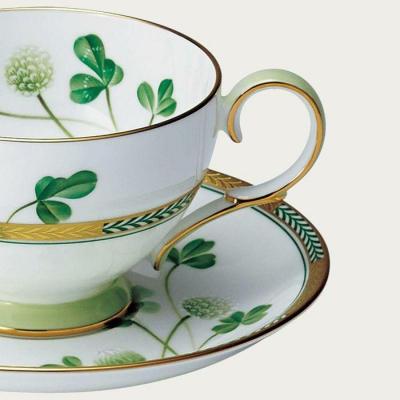 ふるさと納税 名古屋市 ノリタケ「しろつめくさ」ティー・コーヒー碗皿ペアセット(金・銀) |  | 01