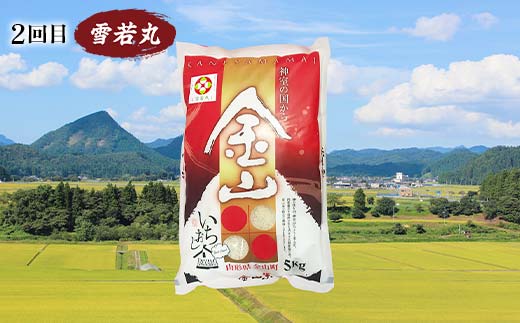 【新庄市×戸沢村×金山町 共通返礼品】＜定期便＞ 厳選米 食べ比べ定期便 15kg（5kg×3回）つや姫・雪若丸・はえぬき 精米  FAE-0007