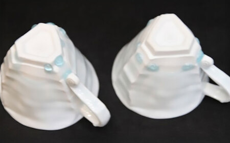 【宝寿窯】 雫しのぎマグカップ（2個セット）[UCN006]