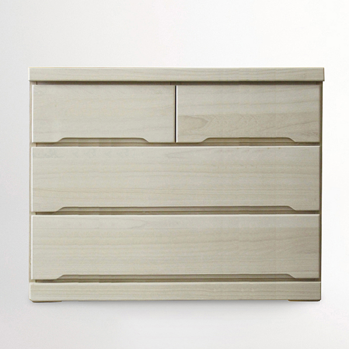桐材を使用した自然な仕上がりの収納家具(881×550×700)  90-3LCD奥深 押入れ収納（白）【諸富家具】：C120-024_イメージ2