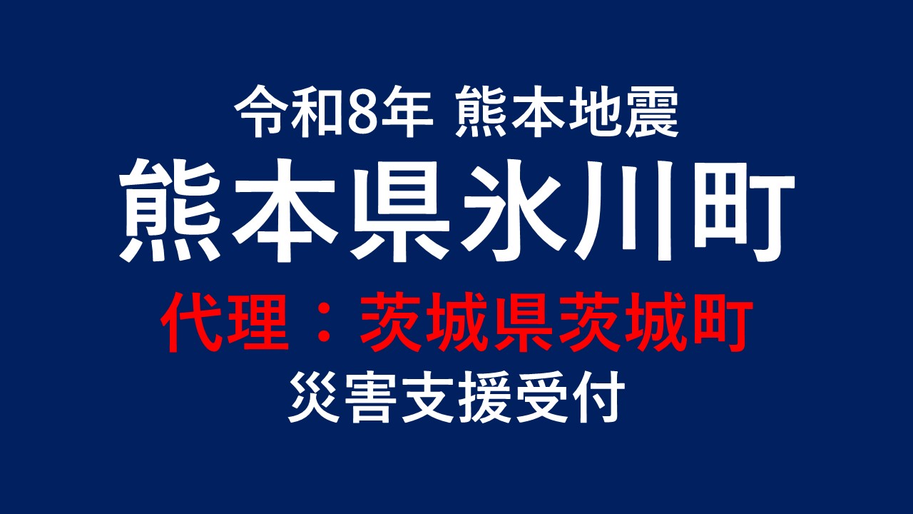 氷川町向け 災害支援※茨城県茨城町による氷川町への支援【返礼品なし】