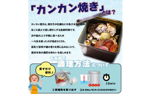 【着日指定可能】 カンカン焼き 牡蠣・ヒオウギ貝・サザエ 3種詰め合わせ (冷凍)  /  牡蠣 サザエ ヒオウギ貝 新鮮 アッパッパ貝 ギフト 贈答 のし対応可 プレゼント 海鮮 魚介 鮮魚  ガン