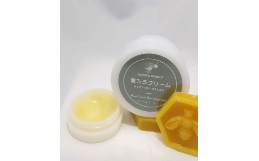 7-213 みつろうクリーム（ミント＆ユーカリの香り）25ml　スパチュラ付き！！