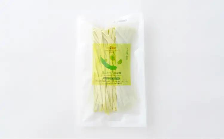 75P5502 朝採れ枝豆と減農薬米でつくった「えだまめん(米麺)」【 OGURA】