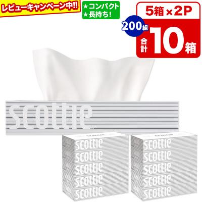 ふるさと納税 秋田市 ティッシュ スコッティ ティシュー 200組 10箱 5箱×2パック|15_nsc-050201