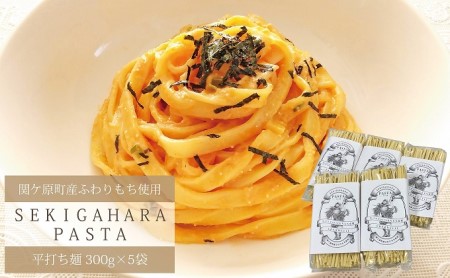 パスタ 関ケ原パスタ ふわりもち使用 平打ち麺 関ケ原町産 パスタ【1500g(300g×5袋)】