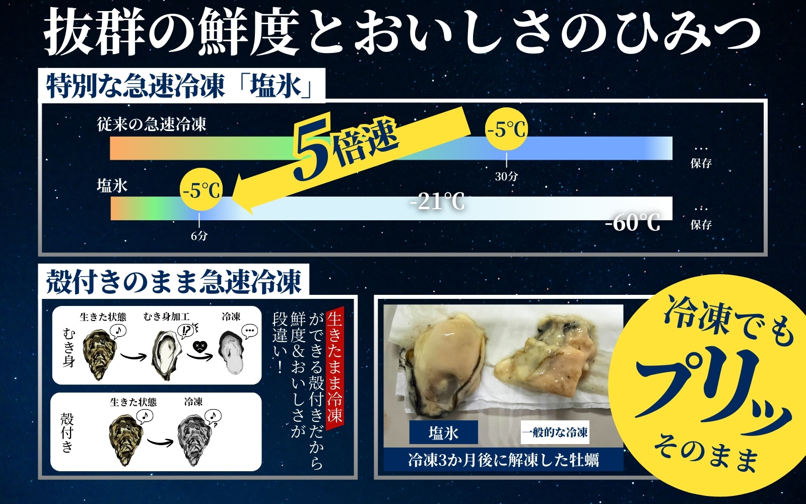 国産 急速冷凍牡蠣 加熱用 中サイズ 4個 / 牡蠣 殻付き 海鮮 かき カキ 冷凍 【mix001】