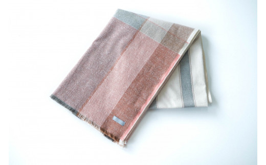 【播州織 ブランケット】Sashiko Organic Cotton Blanket（132-4）　ZAKURO