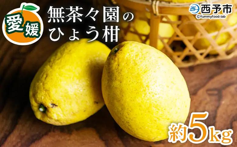 ＜無茶々園のひょう柑 約5kg＞ 【先行予約】果物 みかん ミカン 蜜柑 柑橘 フルーツ ひょうかん 弓削瓢柑 特産品 愛媛県 西予市【常温】『2027年4月～5月上旬迄に順次出荷予定』AMC0067