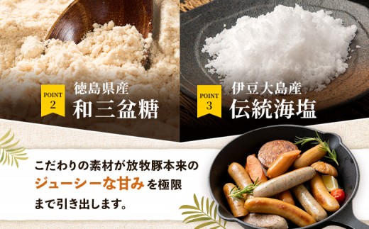 【定期便：3回】北海道産放牧豚 無添加ポークウインナー・粗挽きウインナー ×各10パック