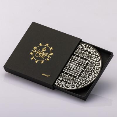 ふるさと納税 大川市 水戸岡鋭治デザインコースター UNIMETONE(柄:PEACE・ステンレス磨き・GRアコヤ) |  | 01