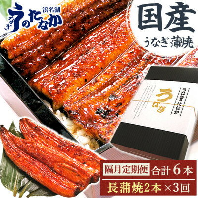 【ふるさと納税】【2ヵ月毎定期便】浜名湖・うなぎのたなかの国産うなぎギフト長蒲焼2本※1回分360g程度全3回_ 鰻 うなぎ 国産 定期便 蒲焼 浜名湖 老舗 人気 おすすめ 送料無料 贈答 ギフト 冷凍 うなぎのたなか 【配送不可地域：離島】【4059969】