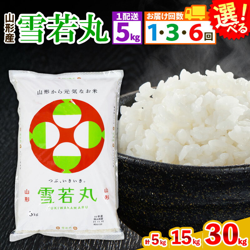 【ふるさと納税】令和7年産 雪若丸 5kg 1回 3回 6回 定期便 山形 ブランド米 送料無料 お取り寄せ FY23-690